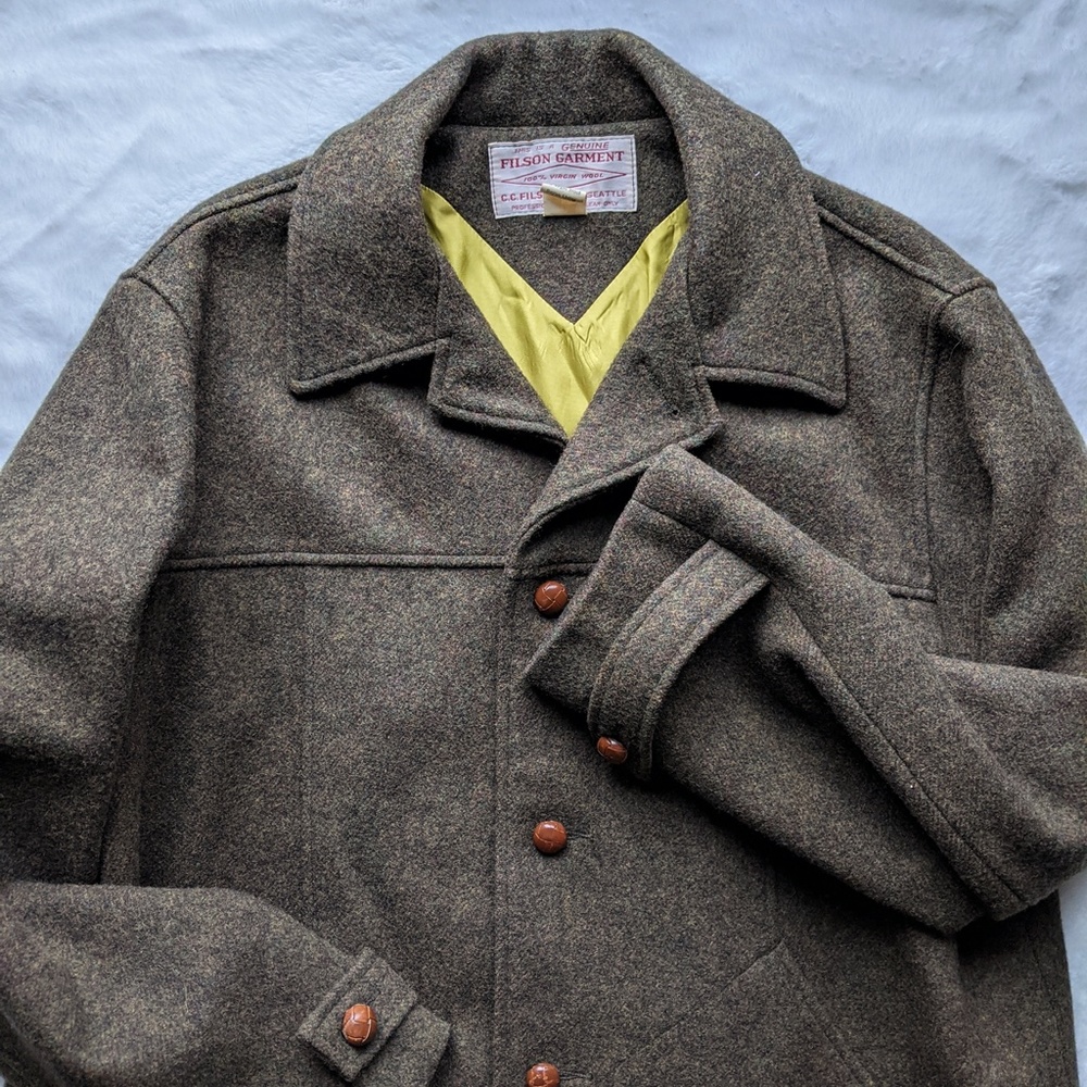 Filson Vintage Men's Rare Green Wool Coat